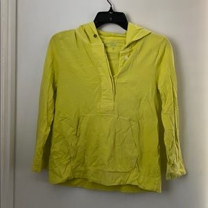 J Crew neon yellow light weight hoodie